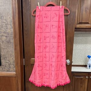 Hello Molly Vibrant Pink Cocktails Maxi Skirt